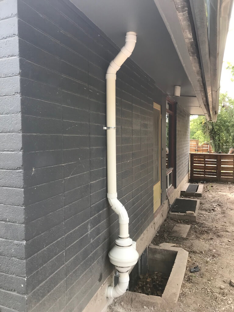 Wasatch Radon Mitigation Services exterior wall mitigation system installation